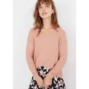Madewell Heather Rose Pink Scoop Neck Kimball Pullover‎ Sweater - Large